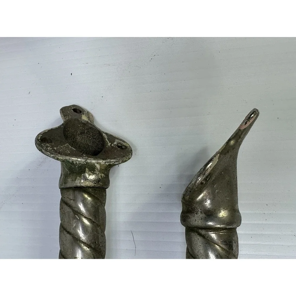 Antique Victorian Wall Sink Shelf Brackets Claw Foot Supports Chrome As‎ Found